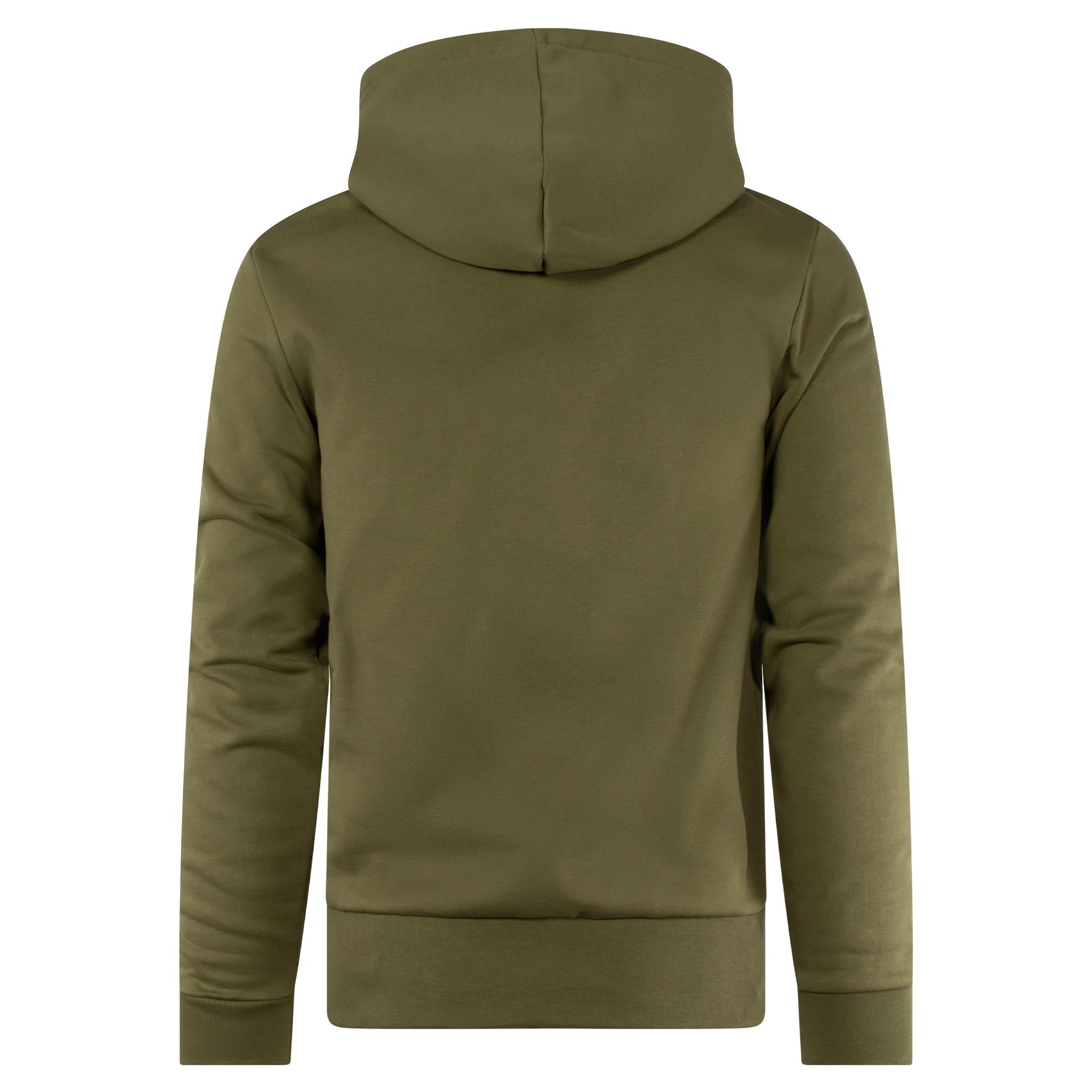 Lacoste Mens Classic Fit Cotton Fleece Hoodie Khaki